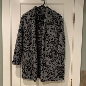 Banana Republic Black and Gray Teddy Jacket